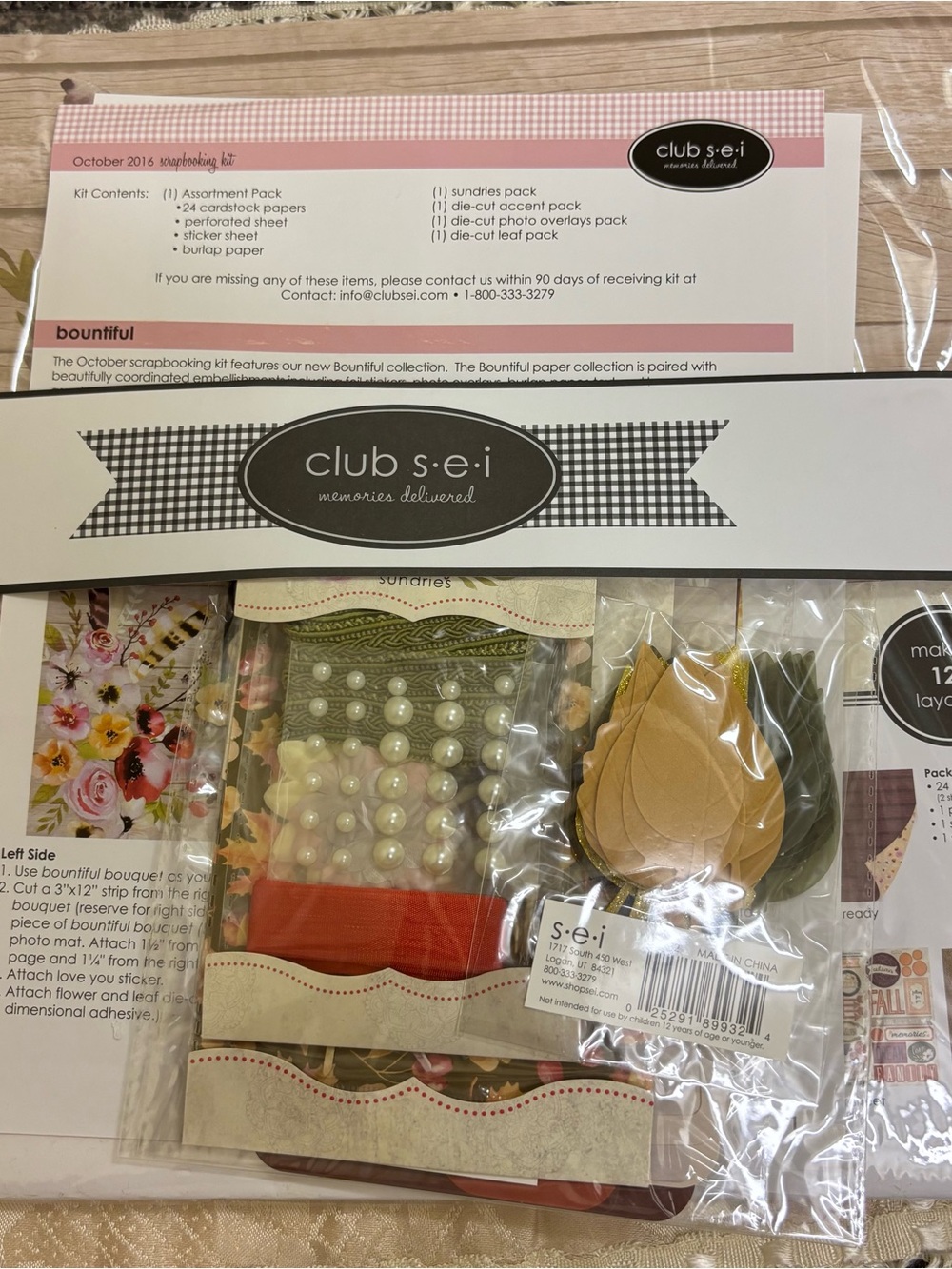 New Club SEI Scrapbook Kit